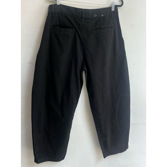 Agolde Women's Black Balloon Pleated High Rise Danika Chino Pants Size 30 NWOT - Picture 8 of 11